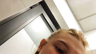 Hard masturbation at the gym