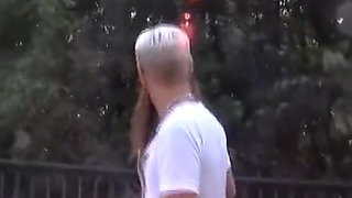 Big Boobed Brunette German Slut Fucked On The Highway Cross Bridge