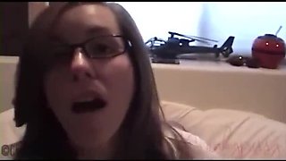 Nerdy Step Brother Shows Small Dick to Sister - Winky Pussy Gets Fucked Hard
