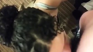 Black Secretary Sucks White Cock