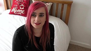 Milf in glasses giving hot handjob pov