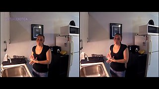 Invisible Spying On Pawg Melanie Hicks Cleaning House - Striptease Voyeur Big Tits Shaved
