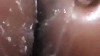 Ebony Teen Getting Fucked in a Host Shower