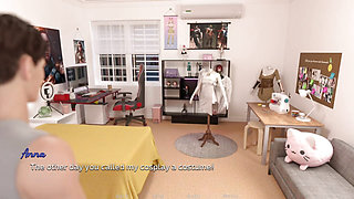 Our hero went for girlfriend's house but end of scene goes lust and fuck with her M0m