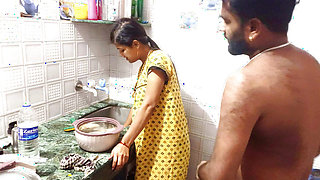 Indian girl has hard sex in kitchen  Mumbai