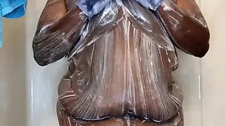 Shower and Pussy Pounding...almost Fell Back in the Tub!