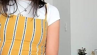 Cute Alice, a Pretty Little Slut with a Cute Face, Masturbates Your Cock with Her Soft Hands and Gives You an Oily Footjob