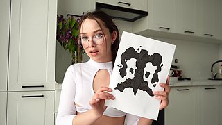 Sexy Psychologist Shows You Pictures, Then Slowly Starts Touching Her Pussy During the Session