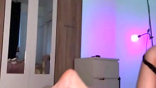 Blonde girl masturbate and vibration in the taxi