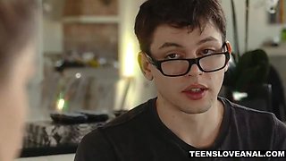 Innocent teen gets a huge penis in her narrow booty
