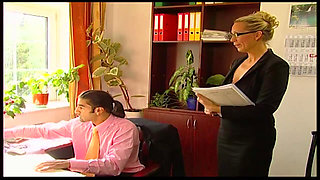 The New Secretary Is a Real Slut and the Boss Knows It