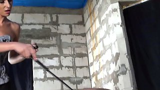 Femdom fetish bitch fuck and cumshot action with victim