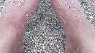 Beach Day Rub My Big Sexy Feet in the Sand