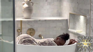 Sultry Soak: Giana's Naughty Bath Tease