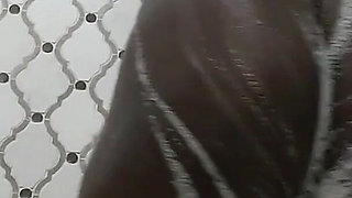 Naughty Slim Thick Hot Ebony Girlfriend Showering but Her Shower Scene Almost Turned Into a Dangerous Boob Squeeze - Mastermeat1