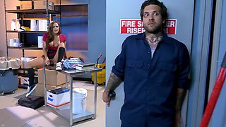 The Janitor's Closet With Abigail Mac, Small Hands - Brazzers
