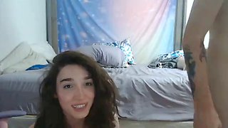 Beautiful shemale takes it in the ass and cums in her mouth