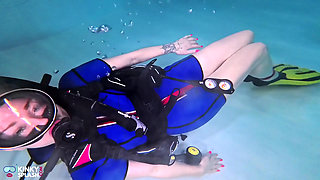 Bound Beneath the Surface - Scuba Tease & Rope Play in Vintage Wetsuit