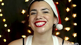 Merry Christmas! Holiday Blowjob And Facial! + Bonus Photo Session! - Big tits