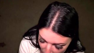 Amateur teen couple had a quickie out in the streets POV