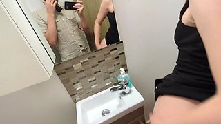 Risky Bathroom Public Sex I Fuck on a Date with a Guy I Met Online Dia Ita