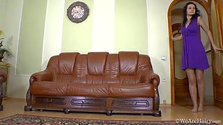 Ramira strips from purple dress to play alone - WeAreHairy