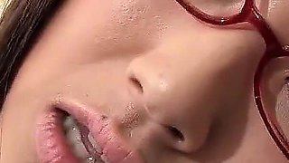 Japanese Teen with Glasses Seduce to Uncensored JAV POV Casting Fuck by Old Guy