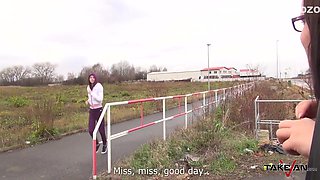 Gina Gerson - Ultra Skinny Runner Speak Russian To Stranger Who Fuck Her Tight Pussy 7 Min