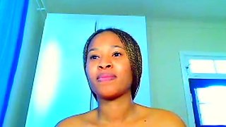Ebony Goddess with Huge Natural Breasts on Webcam
