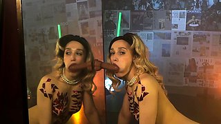 Blonde tight pussy babe solo toy fun in glamour masturbation