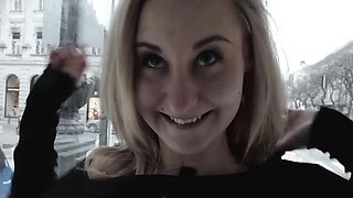 Helena Valentine enjoys a massage and fuckin a glass box