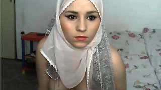Nude woman that is Arabic does show in a scarf