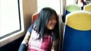 Asian bitch in bus