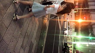 Amateur asian toys ass with dildo