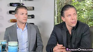 Stunning secretary hard double fucked