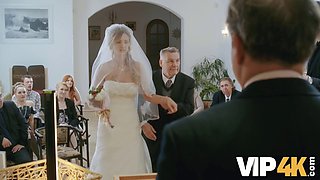 Cheating Czech bride gets nailed in front of her guests in a hot video