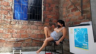 I film my neighbor exploring herself with her thumbs