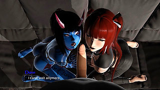 Goth Redhead and Demon Blowjob- Bound by Lust #4- Gameplay