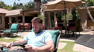 Seth Gamble barely managed to keep his dick in Lilly Bell’s pussy