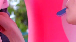 Hot Summer Threesome - Stepbrother Shares Stepsister's Pussy with Friend