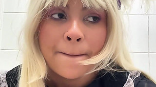 Public Toilet Farts at Cosplay Con - Gassy BBW in Cosplay