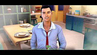 Hentai adventure in anime style with the visit and milf action