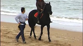 Victoria Takes Two Rides on the Beach - Private Porn Sex Videos