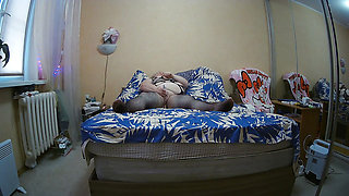 Mother-in-law masturbates pussy and cums every day