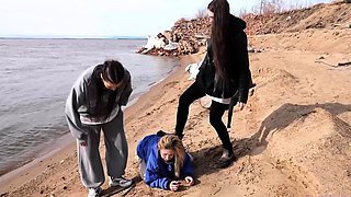 LICKING GIRLS FEET - Sarah And Victoria - Humiliation By