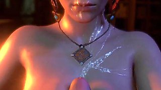 Cum Covered Triss Milks Your Cock with Her Fat Thicc Breasts