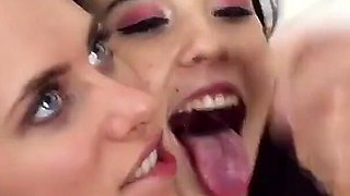 Did You Cum in My Fucking Mouth!? Step Sister & Step Mom Swallow a Massive Load ~ Free Movie