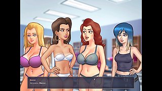 Summertime Saga gameplay featuring a hot college girl and tons of fun in the bathroom