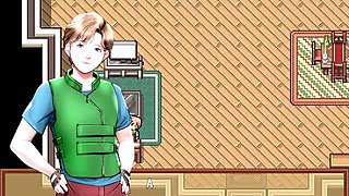 Busty anime babe in a porn game adventure