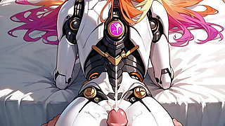 Sex machine robot-woman AI generated